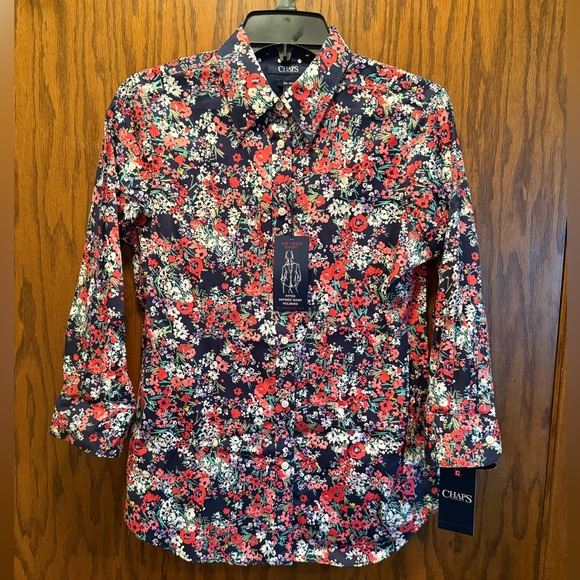 Chaps Women's Button Up Floral Shirt-New - Picture 1 of 8